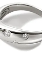 Surf Sterling Silver & Diamond Ring