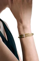 Spear 14K Gold & Diamond Pavé Flex Cuff Bracelet