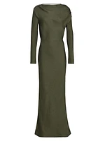 Cowlneck Draped Gown