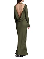 Cowlneck Draped Gown