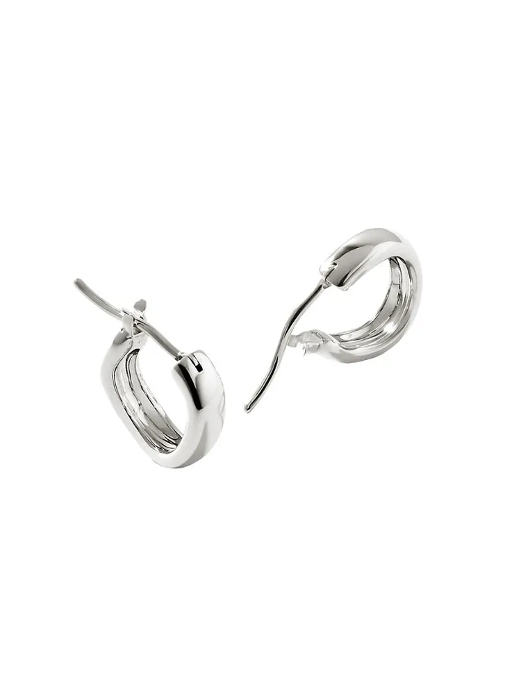 Surf Sterling Silver Small Hoop Earrings