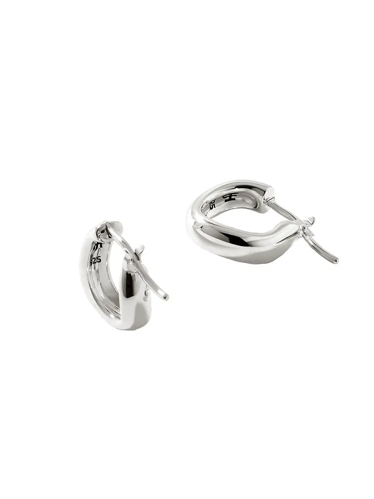 Surf Sterling Silver Small Hoop Earrings