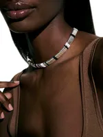 Classic Chain Sterling Silver & Mixed-Media Beaded Choker