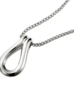 Surf Sterling Silver Etruscan Chain Pendant Necklace