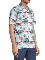 Venice Graphic Button-Front Shirt