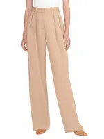 Luisa Pleated-Front Pants