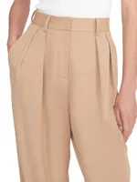 Luisa Pleated-Front Pants