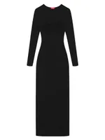 Silhouette Long-Sleeve Maxi Dress