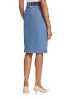 Denim Knee-Length Skirt