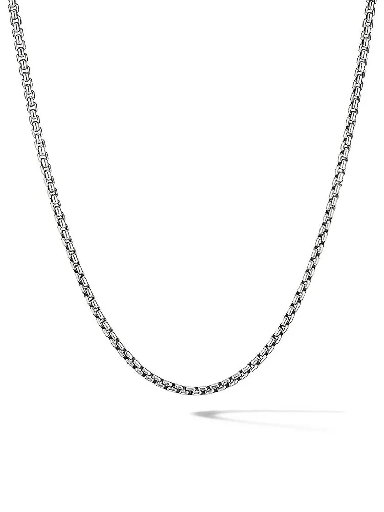 Box Chain Necklace Sterling Silver