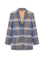 City Plaid Oversized Blazer