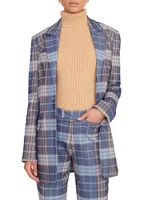 City Plaid Oversized Blazer