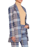 City Plaid Oversized Blazer