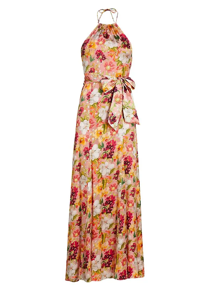 Floral Halterneck Maxi Dress