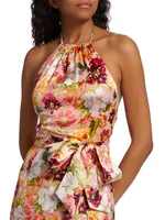 Floral Halterneck Maxi Dress