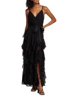 Emelia Eyelet Ruffled Gown