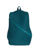 Bias-Pleated Backpack