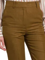 Derk Linen & Wool-Blend Cigarette Pants