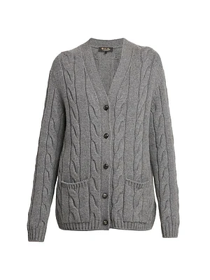 Cable-Knit Cashmere Cardigan