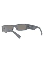 Plaque Logo 54MM Rectangular Sunglasses