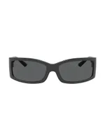 61MM Propionate Rectangular Sunglasses