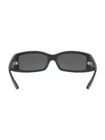 61MM Propionate Rectangular Sunglasses