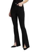 Shanis Ponte Split-Hem Pants