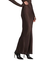 Obie Satin Midi-Skirt