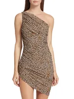 Diana Ruched One-Shoulder Minidress