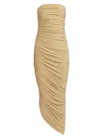 Diana Ruched Strapless Gown