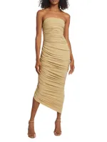 Diana Ruched Strapless Gown