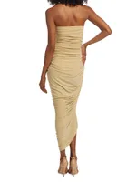 Diana Ruched Strapless Gown