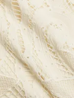 Liesel Knit Lace-Inset Top