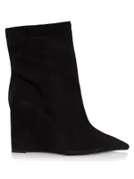 Asya 100MM Suede Wedge Booties