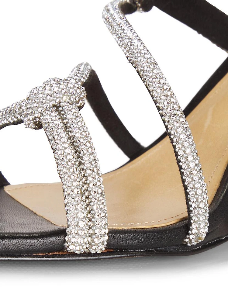 Lauryn Crystal-Embellished Wedge Sandals