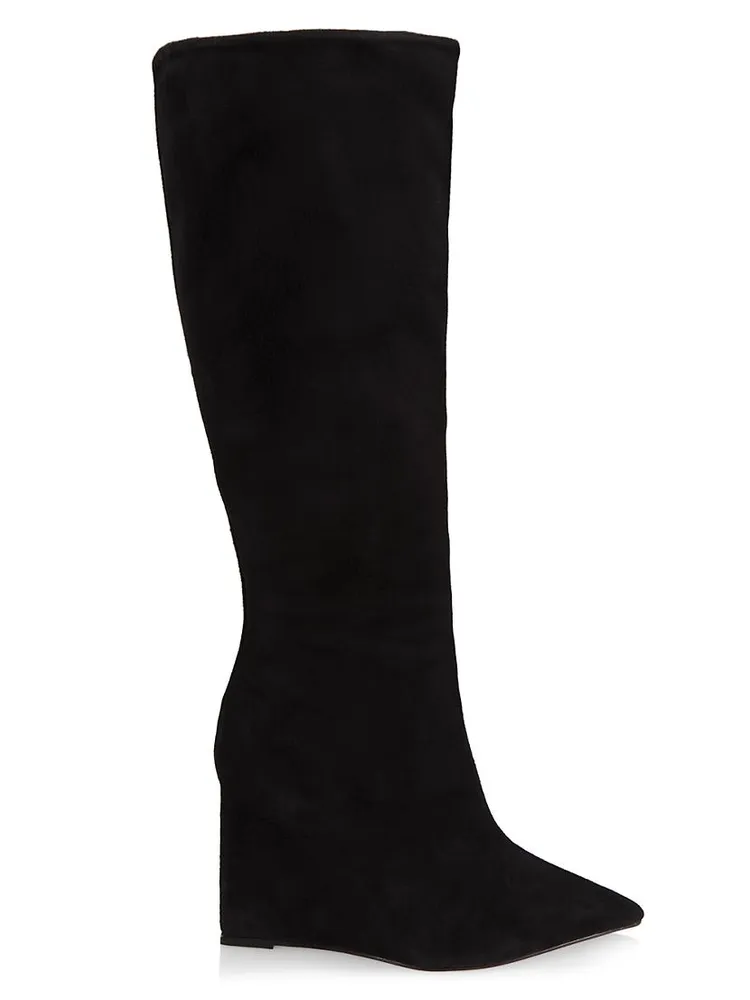 Asya Up 100MM Suede Wedge Boots