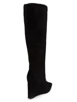 Asya Up 100MM Suede Wedge Boots