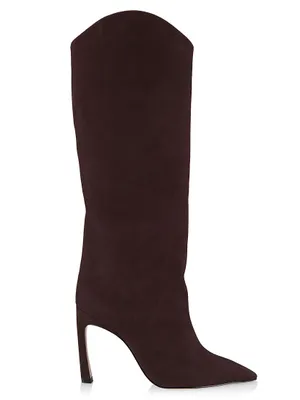 Maryana Sculpt 100MM Nubuck Knee-High Boots