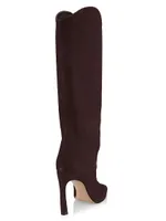 Maryana Sculpt 100MM Nubuck Knee-High Boots