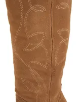 Meggy Over-the-Knee Nubuck Cowboy Boots