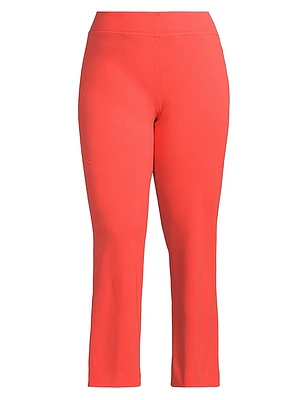 Plus Deco Crepe Ankle Pants