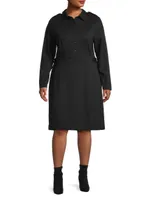 Elena Knee-Length Shirtdress