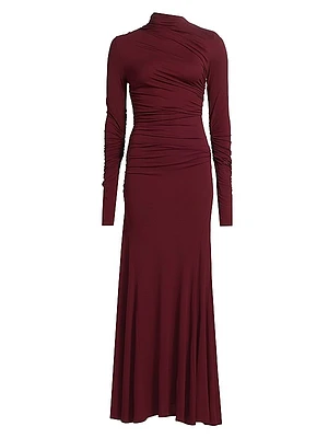Africa Long-Sleeve Maxi-Dress
