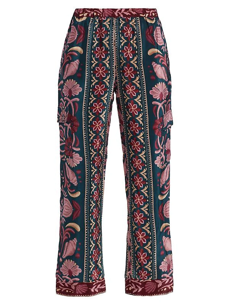 Seashell Tapestry Cargo Pants