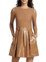 Chara Faux Leather Minidress