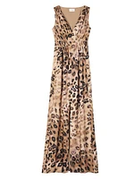 Leopard-Print Maxi Dress