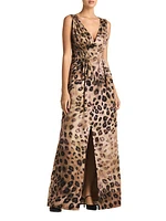 Leopard-Print Maxi Dress