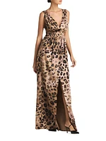 Leopard-Print Maxi Dress