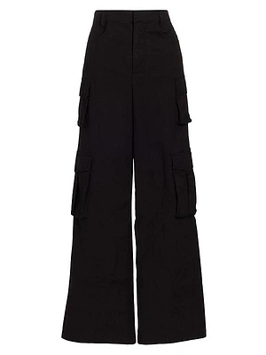 Favorite Twill Wide-Leg Cargo Pants