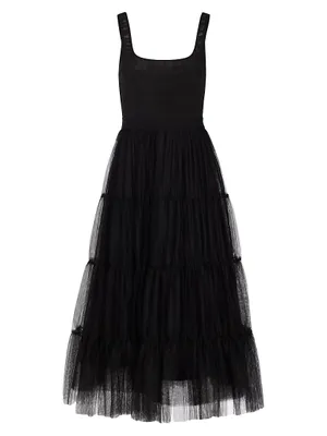 Chara Tiered Tulle Midi-Dress